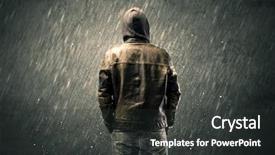  Presentation with faceless - Beautiful theme featuring standing in front of grainy backdrop and a dark gray colored foreground