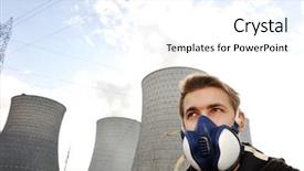  Presentation with nuclear power - Amazing presentation design having standing in front of nuclear backdrop and a white colored foreground