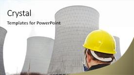  Presentation with nuclear power - Presentation theme consisting of standing in front of nuclear background and a white colored foreground