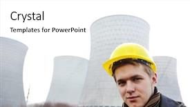  Presentation with power engineering - Cool new theme with standing in front of nuclear backdrop and a white colored foreground
