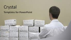  Presentation with rear view of bodyguard - Colorful slide deck enhanced with standing in front of stack backdrop and a mint green colored foreground