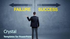  Presentation with failure - Cool new presentation theme with standing in front of success backdrop and a ocean colored foreground