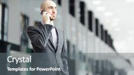  Presentation with airport lounge - Colorful presentation design enhanced with standing in modern airport lounge backdrop and a gray colored foreground