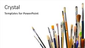  Presentation with life - PPT theme featuring standing in real-life used background and a white colored foreground