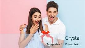  Presentation with octagon two mma fighters standing - Cool new presentation with standing isolated over two colored backdrop and a sky blue colored foreground