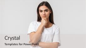  Presentation with puzzle pieces beautiful - PPT layouts consisting of standing isolated over white background background and a lemonade colored foreground