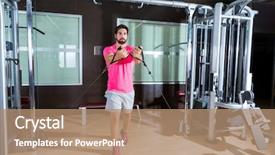  Presentation with cable - Audience pleasing PPT theme consisting of standing low cable crossover fly backdrop and a coral colored foreground