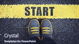 Presentation with sneakers - PPT theme enhanced with standing next to a yellow background and a wine colored foreground