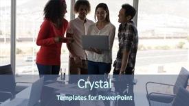  Presentation with front office - Presentation design consisting of standing next to the table background and a ocean colored foreground