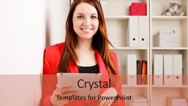  Presentation with tabs - Slide set consisting of standing next wardrobe with folder background and a  colored foreground