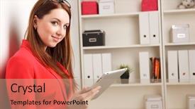  Presentation with next - PPT theme enhanced with standing next wardrobe with folder background and a  colored foreground