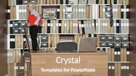  Presentation with step - Theme consisting of standing on a step ladder background and a  colored foreground