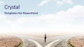  Presentation with crossroads - Cool new theme with standing on crossroads and making backdrop and a sky blue colored foreground