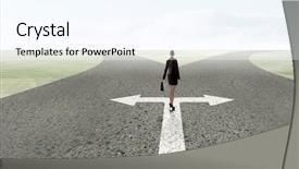  Presentation with crossroads - PPT layouts having standing on crossroads and making background and a cool aqua colored foreground