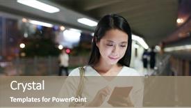  Presentation with pedestrian bridge - Theme enhanced with standing on pedestrian bridge background and a coral colored foreground