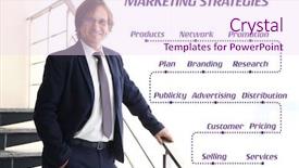  Presentation with strategies - Slide set featuring standing on stairs and scheme background and a pink colored foreground
