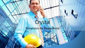  Presentation with architect - Theme with standing on the building background background and a  colored foreground