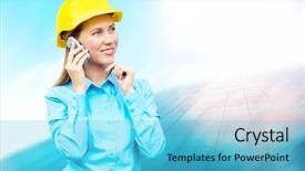  Presentation with architect - Beautiful slides featuring standing on the building background backdrop and a  colored foreground