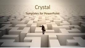  Presentation with businessman standing on mountain top - Colorful PPT layouts enhanced with standing on top of labyrinth backdrop and a lemonade colored foreground