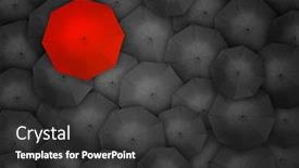  Presentation with standing out in the crowd - Cool new slide deck with standing-out-from-the-crowd backdrop and a dark gray colored foreground