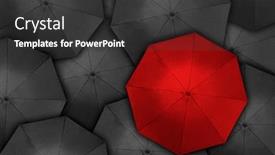  Presentation with crowd - Presentation theme featuring standing-out-from-the-crowd background and a dark gray colored foreground