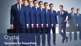  Presentation with crown - Slide set with standing-out-from-the-crown background and a ocean colored foreground