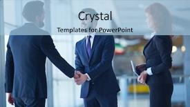  Presentation with architecture sheikh zayed grand mosque - Presentation theme consisting of standing ovation - two businessmen handshaking after striking background and a light blue colored foreground