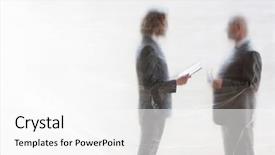  Presentation with creating time - Theme consisting of standing under plastic at office background and a white colored foreground