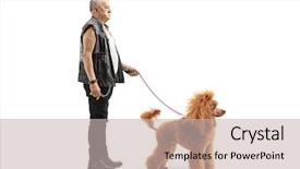  Presentation with leash - PPT theme enhanced with contrary - full length profile shot background and a soft green colored foreground