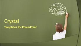  Presentation with naughty girl is standing - Cool new PPT theme with standing with back and drawing backdrop and a violet colored foreground