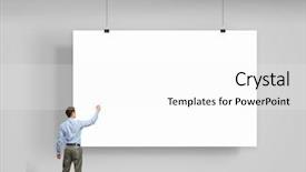  Presentation with businessman standing on maze - Colorful slide deck enhanced with research poster - image of businessman standing backdrop and a white colored foreground