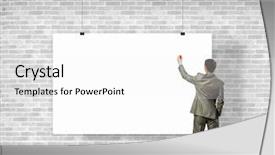  Presentation with businessman standing on maze - Colorful PPT theme enhanced with research poster - image of businessman standing backdrop and a white colored foreground