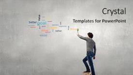  Presentation with words back to school - Slide deck featuring standing with back and writing background and a light gray colored foreground