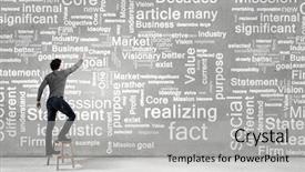  Presentation with businessman standing on maze - Theme having standing with back and writing background and a light gray colored foreground