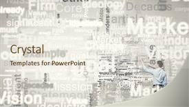  Presentation with permit - Theme having standing with back and writing background and a sky blue colored foreground