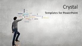  Presentation with permit - Beautiful PPT layouts featuring standing with back and writing backdrop and a light gray colored foreground