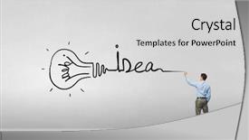  Presentation with writing - Audience pleasing PPT theme consisting of standing with back and writing backdrop and a  colored foreground