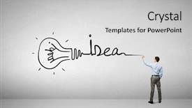  Presentation with permit - Beautiful PPT theme featuring standing with back and writing backdrop and a light gray colored foreground