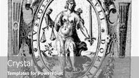  Presentation with sword - Colorful slide set enhanced with standing-woman-with-a-sword backdrop and a gray colored foreground