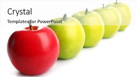  Presentation with bunch - Cool new PPT theme with standout - bunch of apples unique backdrop and a white colored foreground