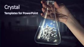  Presentation with innovation - Amazing presentation theme having han - cube figure as innovation concept backdrop and a wine colored foreground