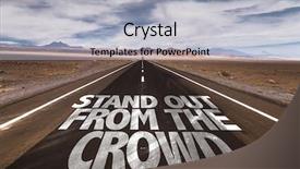  Presentation with crowd - Slide deck featuring standout - stand out from the crowd background and a light gray colored foreground