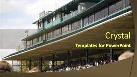  Presentation with kentucky - Presentation having stands-at-keenland-racetrack background and a tawny brown colored foreground