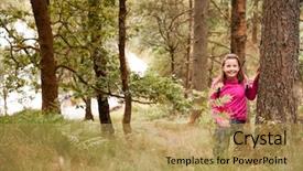  Presentation with tall - Amazing presentation theme having forest seen through tall backdrop and a yellow colored foreground
