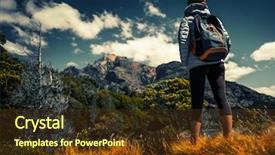  Presentation with dry - Cool new PPT theme with stands on the dry meadow backdrop and a tawny brown colored foreground