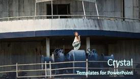  Presentation with ship engine - Cool new presentation theme with stands on the giant engine backdrop and a tawny brown colored foreground