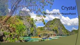  Presentation with philippines - Amazing theme having staning islands of philippines coron backdrop and a teal colored foreground