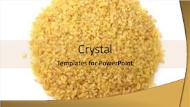  Presentation with risk management top view - Slide set having staple - top view of dry bulgur background and a yellow colored foreground