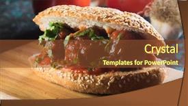  Presentation with sesame seed - Cool new presentation theme with staple food - meatballs served in sesame seed backdrop and a tawny brown colored foreground