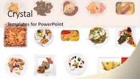  Presentation with filipino dishes - Slide deck featuring staple food - set of 24 various dishes background and a lemonade colored foreground